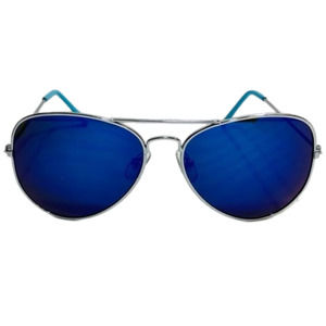 6014 | Blue/Green Mirror Lens Aviator Sunglasses